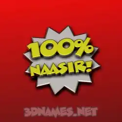 naasir in 100 Percent style - 3D name wallpaper