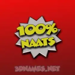 naats in 100 Percent style - 3D name wallpaper