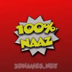 naaz in 100 Percent style - 3D name wallpaper