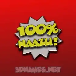 naazu in 100 Percent style - 3D name wallpaper