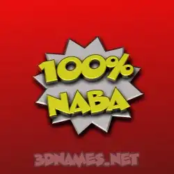 naba in 100 Percent style - 3D name wallpaper