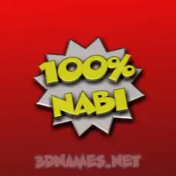 nabi in 100 Percent style - 3D name wallpaper