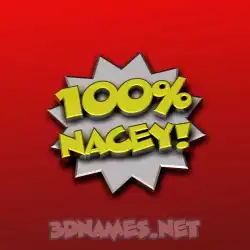 nacey in 100 Percent style - 3D name wallpaper