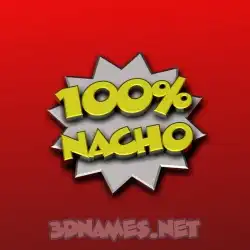 nacho in 100 Percent style - 3D name wallpaper