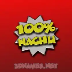 nachu in 100 Percent style - 3D name wallpaper