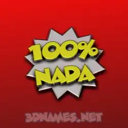 nada in 100 Percent style - 3D name wallpaper