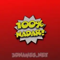 nadar in 100 Percent style - 3D name wallpaper