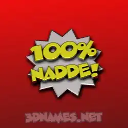 nadde in 100 Percent style - 3D name wallpaper