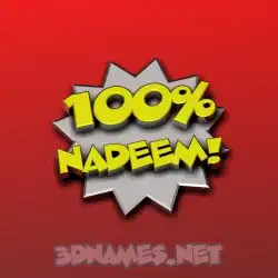 nadeem in 100 Percent style - 3D name wallpaper