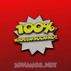 nadeemsoomro in 100 Percent style - 3D name wallpaper