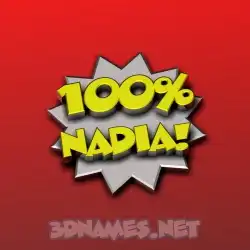 nadia in 100 Percent style - 3D name wallpaper