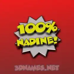 nadine in 100 Percent style - 3D name wallpaper