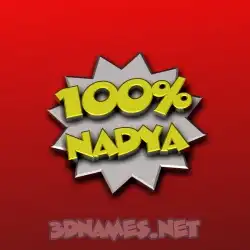 nadya in 100 Percent style - 3D name wallpaper