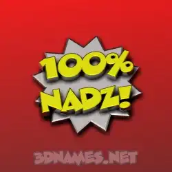 nadz in 100 Percent style - 3D name wallpaper