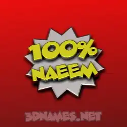 naeem in 100 Percent style - 3D name wallpaper