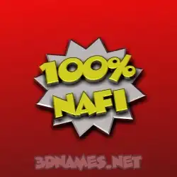 nafi in 100 Percent style - 3D name wallpaper