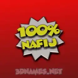 nafij in 100 Percent style - 3D name wallpaper