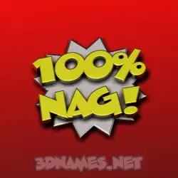 nag in 100 Percent style - 3D name wallpaper