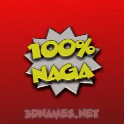 naga in 100 Percent style - 3D name wallpaper