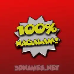 nagalam in 100 Percent style - 3D name wallpaper