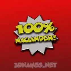 nagander in 100 Percent style - 3D name wallpaper