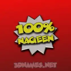nageen in 100 Percent style - 3D name wallpaper