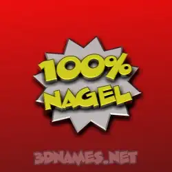 nagel in 100 Percent style - 3D name wallpaper