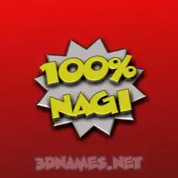 nagi in 100 Percent style - 3D name wallpaper