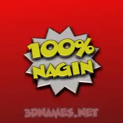 nagin in 100 Percent style - 3D name wallpaper