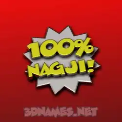 nagji in 100 Percent style - 3D name wallpaper