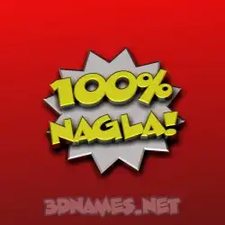 nagla in 100 Percent style - 3D name wallpaper