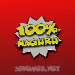 naguru in 100 Percent style - 3D name wallpaper
