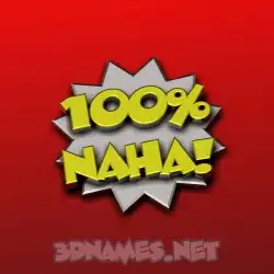 naha in 100 Percent style - 3D name wallpaper