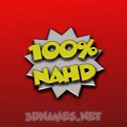 nahd in 100 Percent style - 3D name wallpaper