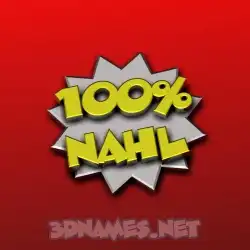 nahl in 100 Percent style - 3D name wallpaper