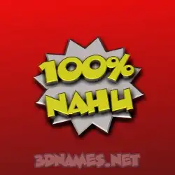 nahu in 100 Percent style - 3D name wallpaper