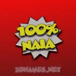 naia in 100 Percent style - 3D name wallpaper