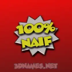 naif in 100 Percent style - 3D name wallpaper