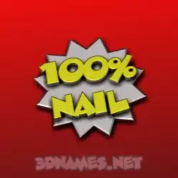 nail in 100 Percent style - 3D name wallpaper