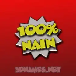 nain in 100 Percent style - 3D name wallpaper