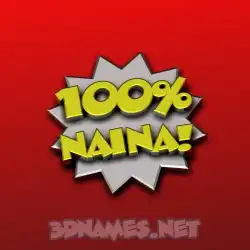 naina in 100 Percent style - 3D name wallpaper