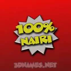 nairi in 100 Percent style - 3D name wallpaper