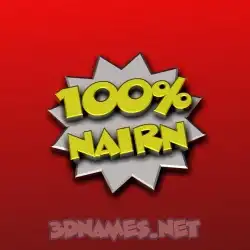 nairn in 100 Percent style - 3D name wallpaper