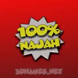 najah in 100 Percent style - 3D name wallpaper