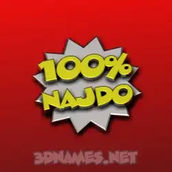 najdo in 100 Percent style - 3D name wallpaper