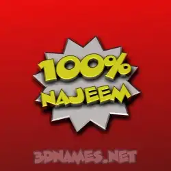 najeem in 100 Percent style - 3D name wallpaper