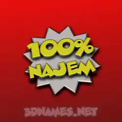 najem in 100 Percent style - 3D name wallpaper