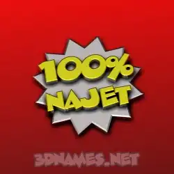 najet in 100 Percent style - 3D name wallpaper