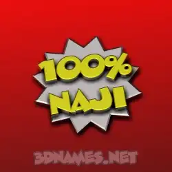 naji in 100 Percent style - 3D name wallpaper