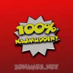 najmuddin in 100 Percent style - 3D name wallpaper